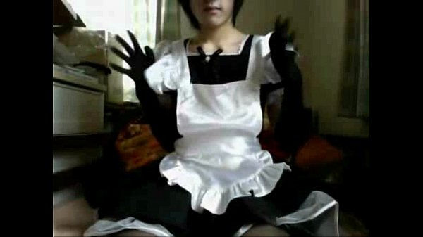 Crossdresser asiático adolescente cums com vibrador