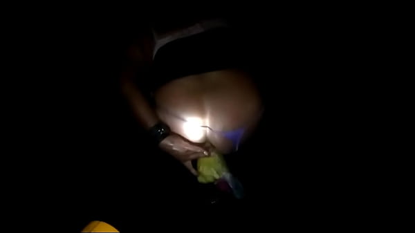 Very slutty fat transvestite breaks her ass with a giant anal wedge