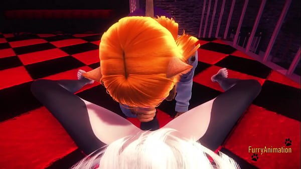 Furry Yiff Hentai POV Blowjob und gefickte Katze x Leopard – japanischer 3D-Manga-Anime-Cartoon-Porno