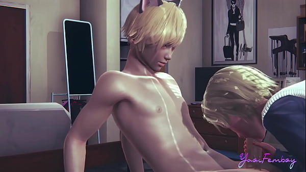 Yaoi Femboy Osuke - ¿Podría esta mujer rubia montar como un caballo? - manga de anime en 3D