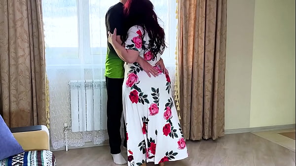 Stepmom and stepson'_s romantic evening ended with sex