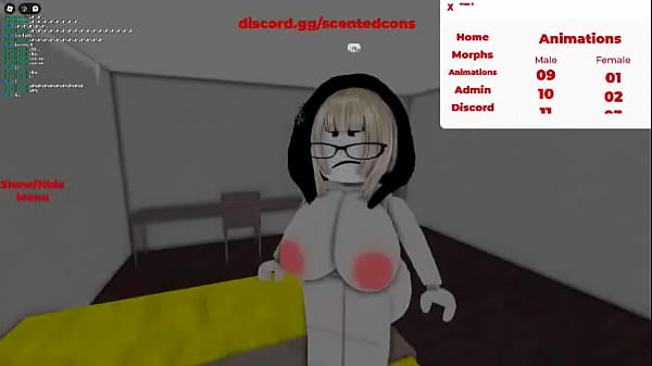 Zucht einer Gothic-Schlampe in einer Roblox-Wohnung