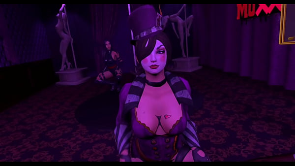 Mad Moxxi te pega flor de chupada y te recoge en el club Purple Dream.