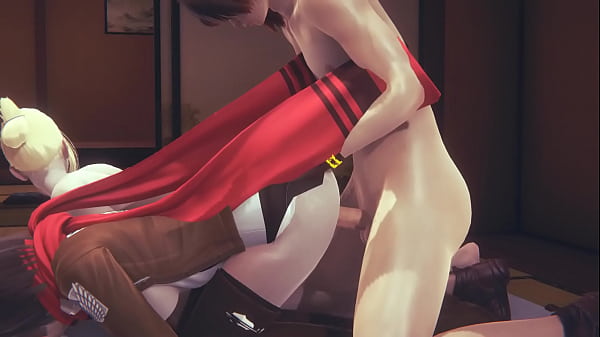 bisagraki no kyojin Hentai - Annie Leonhart en un trío con Mikasa - Japonés Asiático Manga Anime Juego Porno