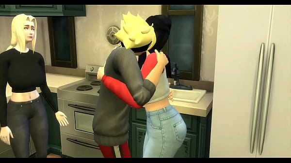 Naruto Hentai Episode 14 Perverted House Boruto and Sarada talking to Tsunade to see if she wants to have a threesome with them, in the end everything turns out better, a lot of milk inside them