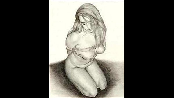 Entrega de esclavitud de cuerda atado dibujos animados de arte